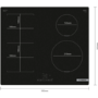 Refurbished Bosch Serie 4 PWP611BB5B 60cm 4 Zone Induction Hob with CombiZone Black