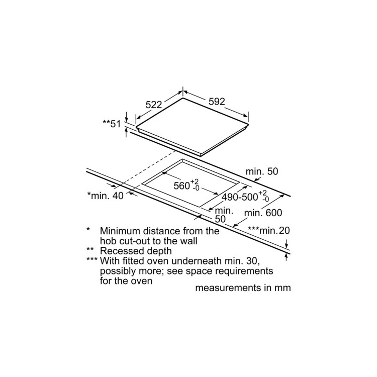 Bosch Series 4 4 Zone 60cm Induction Hob with CombiZone