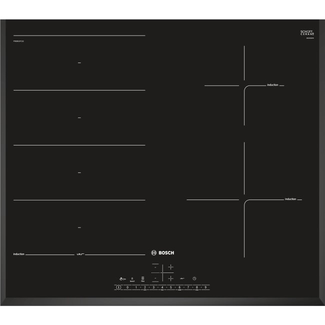 Bosch Series 6 60cm 4 Zone Induction Hob with Flex Induction Zone