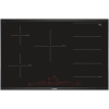 GRADE A2 - Bosch PXV875DV1E Serie 8 Touch Control 816 mm Five Zone Induction Hob -  Front Facette Black Glass With Side Trim