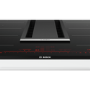 Bosch PXX875D34E Serie 8 816 mm Induction Hob With Built-in Extractor - Black With Front Facette And