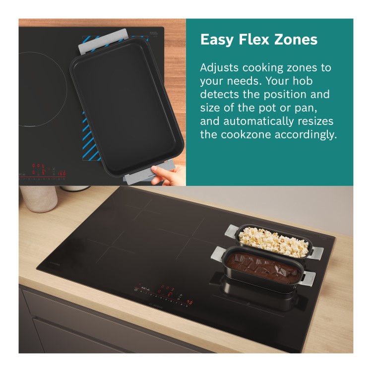 Bosch Series 8 90cm 5 Zone Induction Hob With FlexInduction Zones