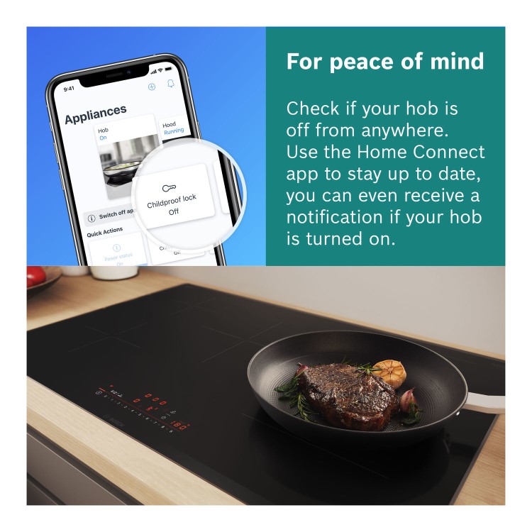 Bosch Series 8 90cm 5 Zone Induction Hob With FlexInduction Zones