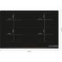 Bosch Series 6 80cm 4 Zone Induction Hob with FlexInduction