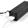 Dual USB 2600mAh Portable Power Bank In Black For iPhone iPad & Android phones