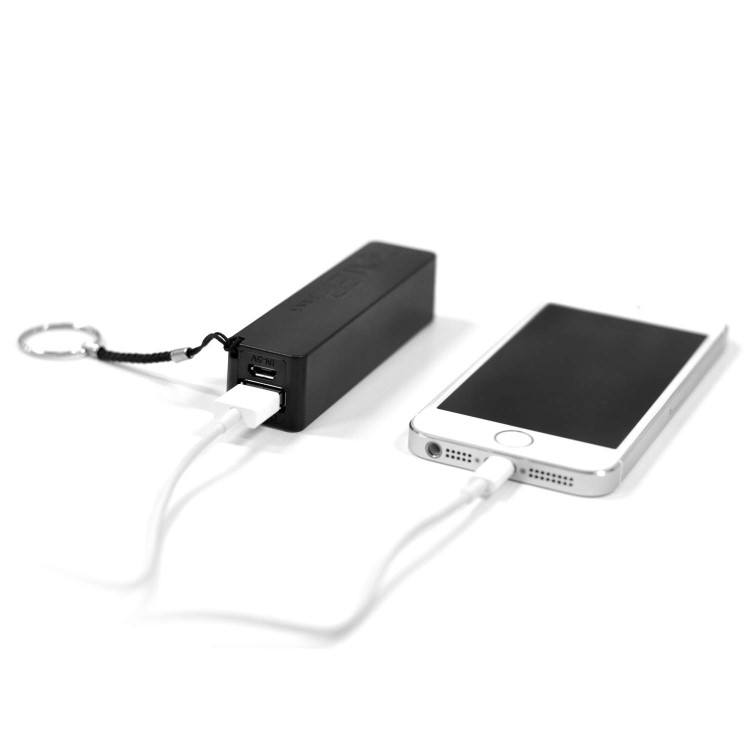 Dual USB 2600mAh Portable Power Bank In Black For iPhone iPad & Android phones