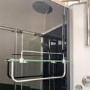 Vidalux Pure - 1000mm Black Quadrant Shower Cabin with Hydro Shower Set & Shower Tray