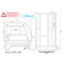 Vidalux Pure -1200x800mm White Left-Hand Offset Quadrant Shower Cabin with Hydro Shower Set & Shower Tray