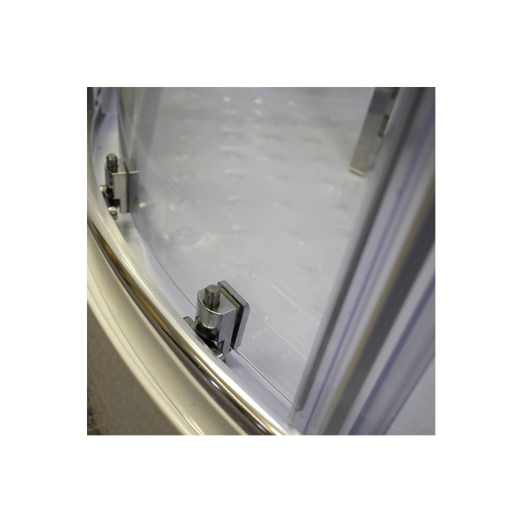 Vidalux Pure - 900x900mm White Quadrant Shower Cabin with Hydro Shower Set with Shower Tray