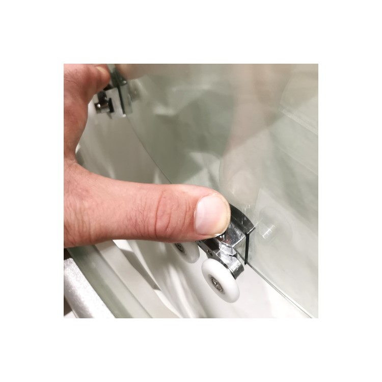 Vidalux Pure - 900x900mm White Quadrant Shower Cabin with Hydro Shower Set with Shower Tray