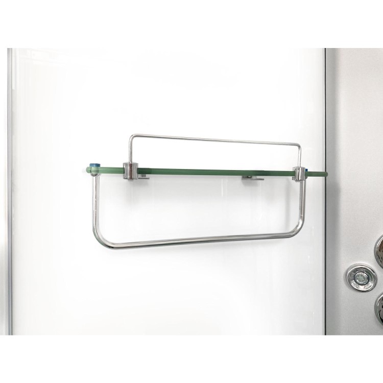 Vidalux Pure - 900x900mm White Quadrant Shower Cabin with Hydro Shower Set with Shower Tray