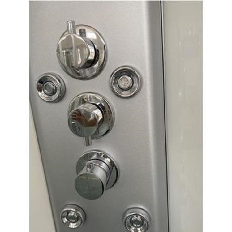 Vidalux Pure - 900x900mm White Quadrant Shower Cabin with Hydro Shower Set with Shower Tray