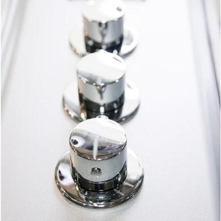 Vidalux Pure - 900x900mm White Quadrant Shower Cabin with Hydro Shower Set with Shower Tray