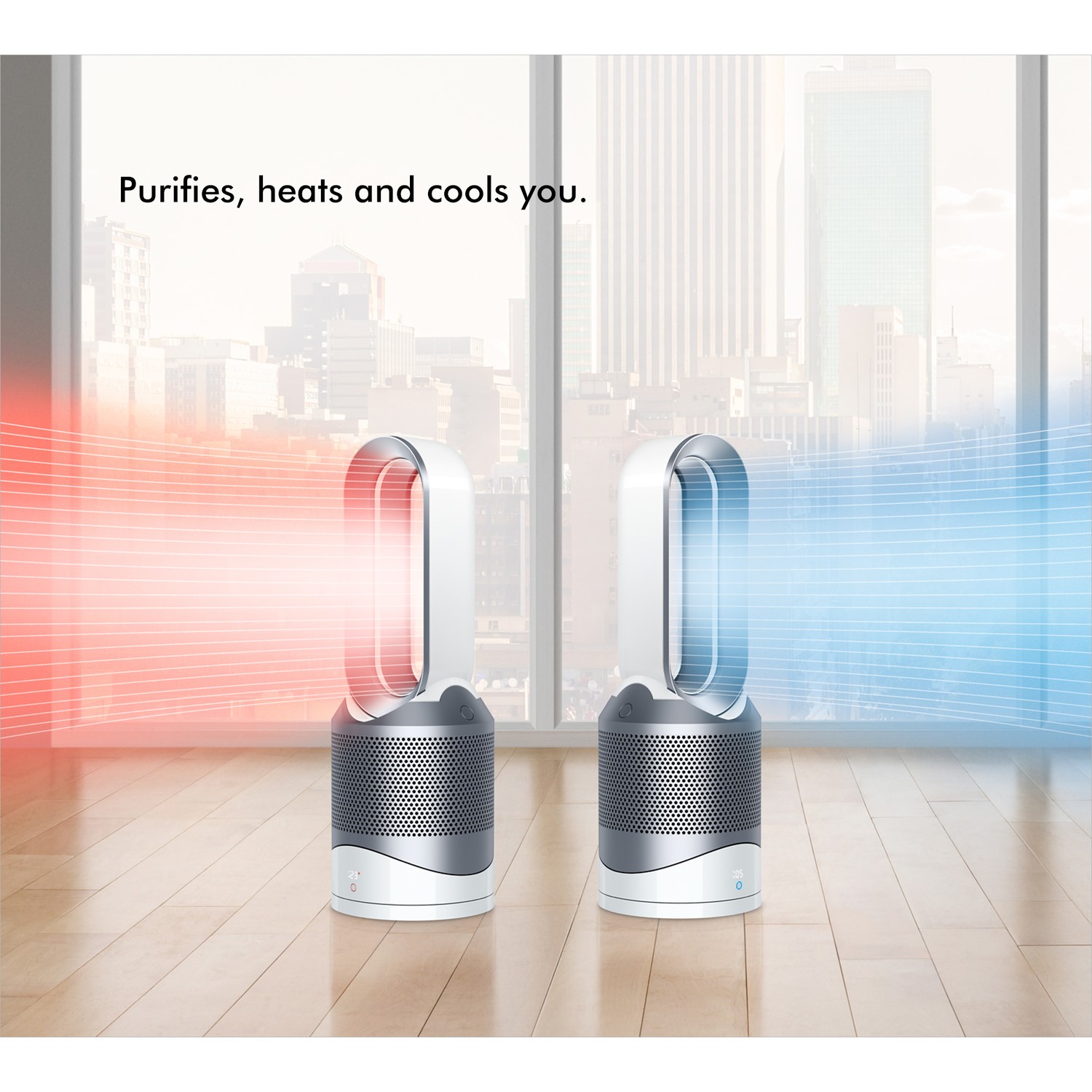 Dyson Hp02 Pure Hot Cool Link Purifying Fan With Remote Control White Purehotcoollink White Appliances Direct