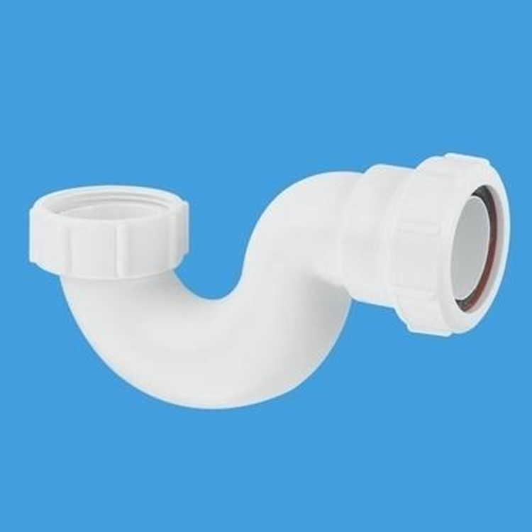 ONLY OPENED - 1.5" 19mm Water Seal Multifit Outlet Low Level Bath Trap