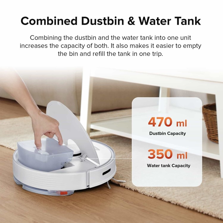 Refurbished Roborock Q7Max+ Robot Vacuum Cleaner with Self-Emptying Station - White