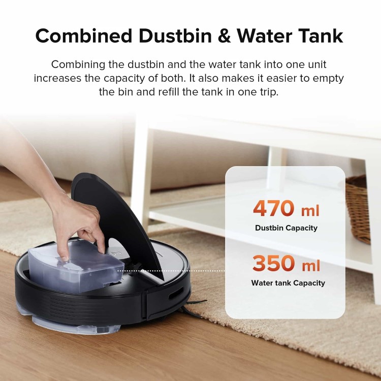 Refurbished Roborock Q7Max+ Robot Vacuum Cleaner with Self-Emptying Station - Black