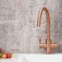 QETTLE Signature Modern 4 in 1 Instant Boiling Water Tap 2 Litre - Copper Round Spout