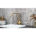 Qettle Signature Modern 4 in 1 Boiling Water Tap 2 Litre Square- Brass