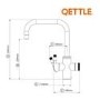 QETTLE Signature Modern 4 in 1 Instant Boiling Water Tap 2 Litre - Copper Square Spout