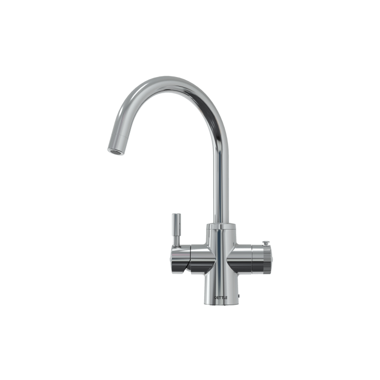 QETTLE Original 4 in 1 Instant Boiling Water Tap 2 Litre - Chrome Round Spout