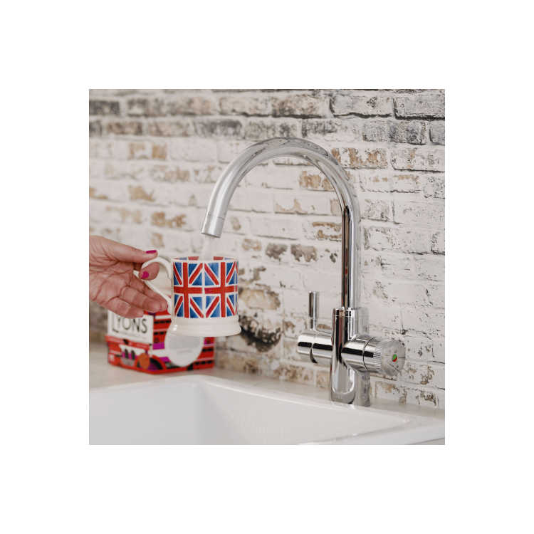 QETTLE Original 4 in 1 Instant Boiling Water Tap 2 Litre - Chrome Round Spout