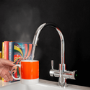 QETTLE Original 4 in 1 Instant Boiling Water Tap 2 Litre - Chrome Round Spout