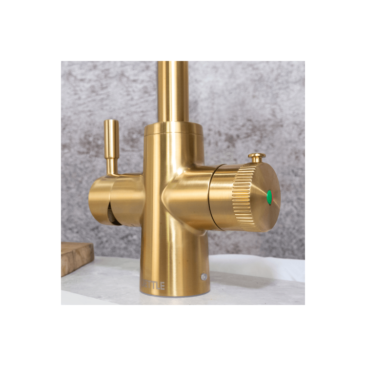 QETTLE Original 4 in 1 Instant Boiling Water Tap 2 Litre - Gold Square Spout