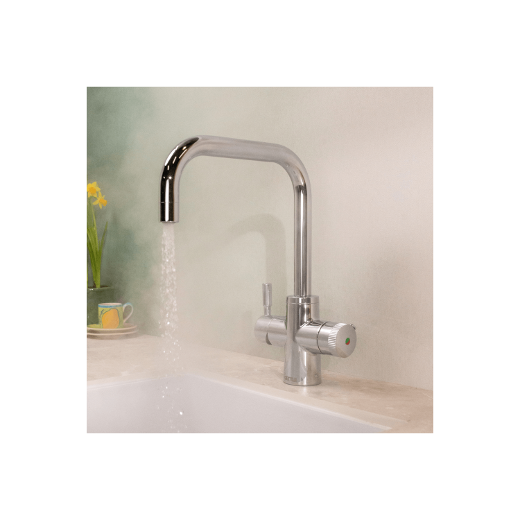 QETTLE Original 4 in 1 Instant Boiling Water Tap 2 Litre - Chrome Square Spout