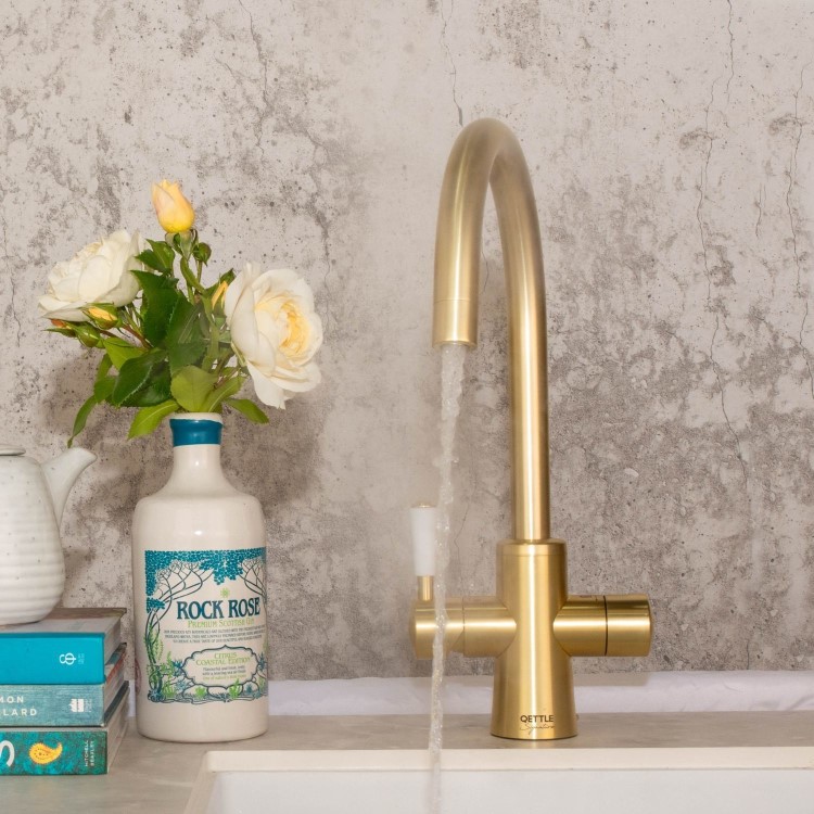 QETTLE Signature Classic 4 in 1 Instant Boiling Water Tap 2 Litre - Brass
