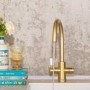 QETTLE Signature Classic 4 in 1 Instant Boiling Water Tap 2 Litre - Brass