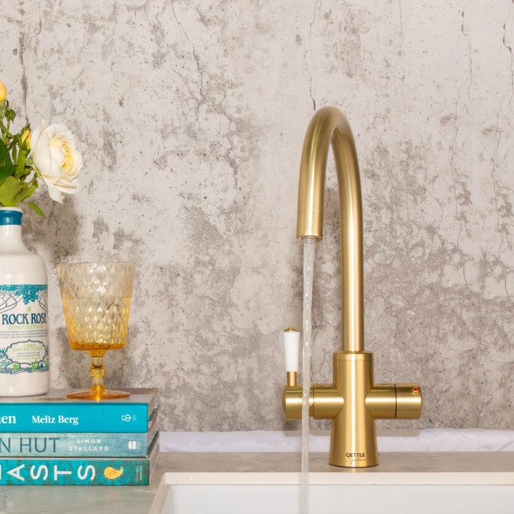 QETTLE Signature Classic 4 in 1 Instant Boiling Water Tap 2 Litre - Brass