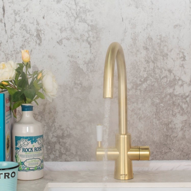 QETTLE Signature Classic 4 in 1 Instant Boiling Water Tap 2 Litre - Brass