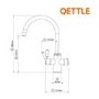 QETTLE Signature Classic 4 in 1 Instant Boiling Water Tap 2 Litre - Brass