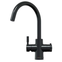 Qettle Original 4 in 1 Boiling Water Tap 4 Litre - Black Round Spout
