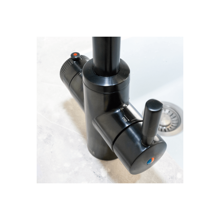 QETTLE Original 4 in 1 Instant Boiling Water Tap 4 Litre - Black Round Spout