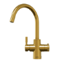 QETTLE Original 4 in 1 Instant Boiling Water Tap 4 Litre - Gold Round Spout