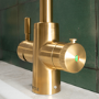 QETTLE Original 4 in 1 Instant Boiling Water Tap 4 Litre - Gold Round Spout