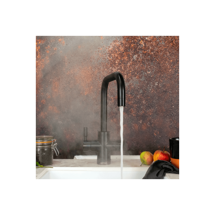 QETTLE Original 4 in 1 Instant Boiling Water Tap 4 Litre - Black Square Spout