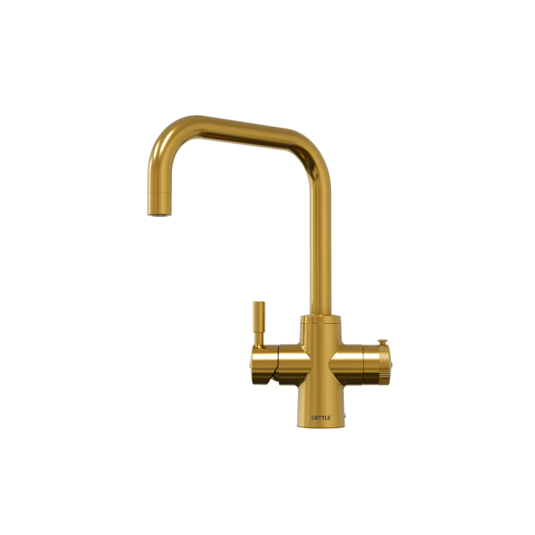 QETTLE Original 4 in 1 Instant Boiling Water Tap 4 Litre - Gold Square Spout