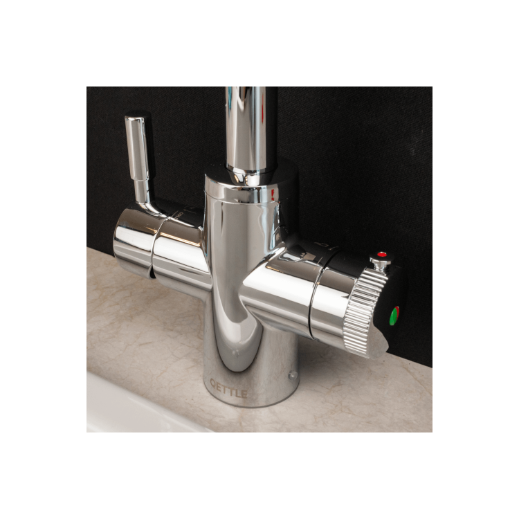 QETTLE Original 4 in 1 Instant Boiling Water Tap 4 Litre - Chrome Square Spout