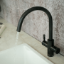 QETTLE Signature Modern 4 in 1 Instant Boiling Water Tap 7 Litre - Black Round Spout