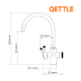QETTLE Signature Modern 4 in 1 Instant Boiling Water Tap 7 Litre - Black Round Spout