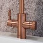 QETTLE Signature Modern 4 in 1 Instant Boiling Water Tap 7 Litre - Copper Round Spout