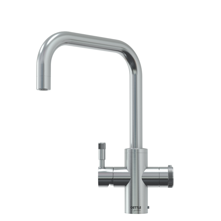 QETTLE Signature Modern 4 in 1 Instant Boiling Water Tap 7 Litre - Stainless Steel Square Spout