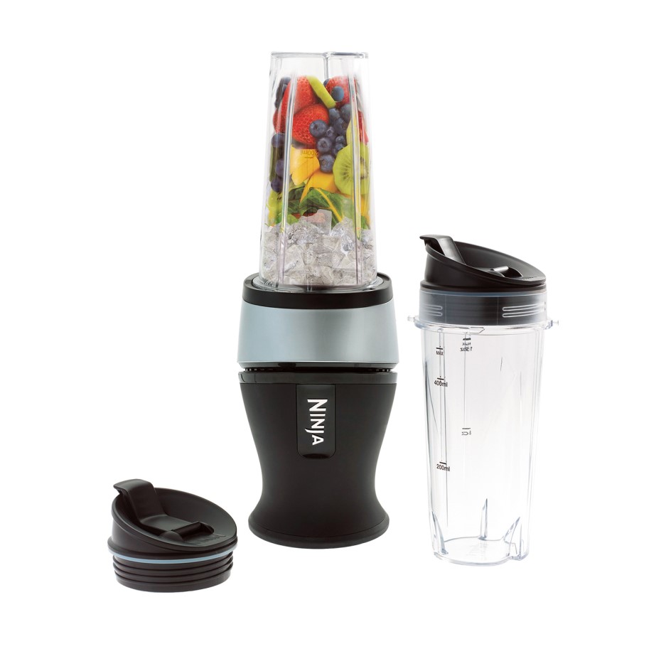 Ninja QB3001UKS Nutri Blender And Smoothie Maker with 2 Bottles Black
