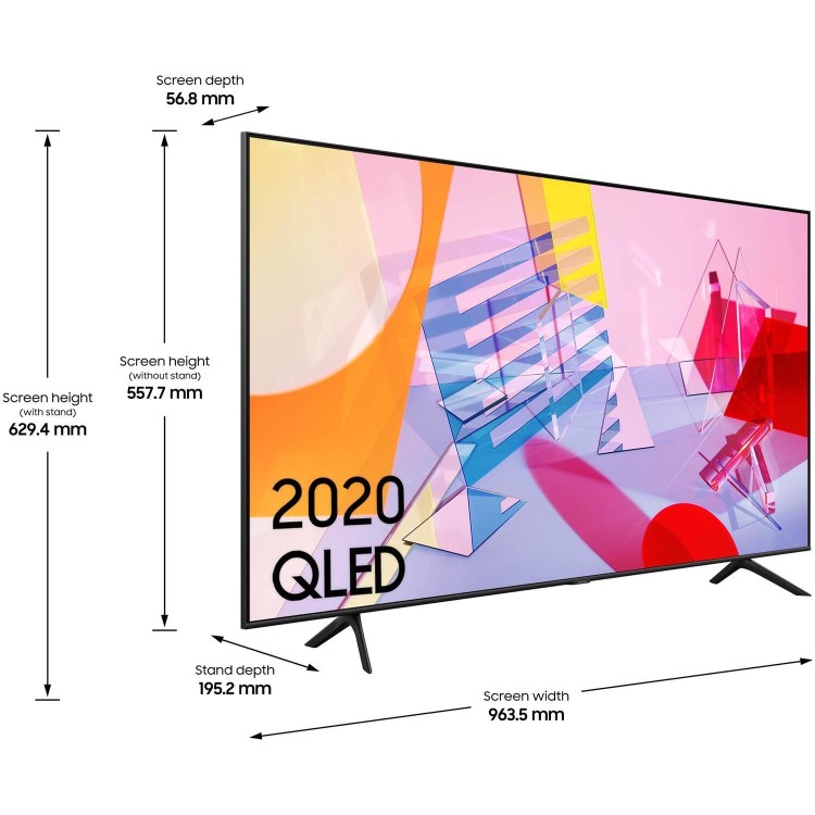 Refurbished Samsung 43" 4K Ultra HD with HDR10+ QLED Freeview HD Smart TV without Stand