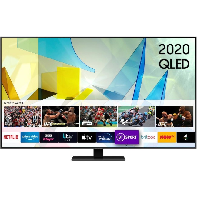 Samsung QE85Q80TATXXU 85" 4K Ultra HD HDR10+ Smart QLED TV with Bixby Alexa and Google Assistant