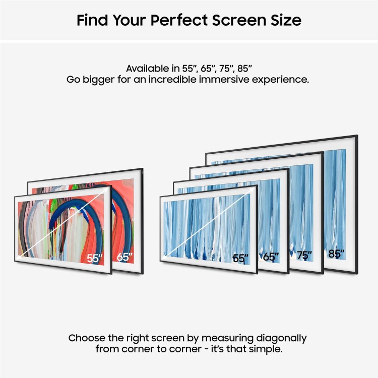 Samsung QE55LS03HWUXXU 55" The Frame QLED 4K Smart TV with Art Mode Matte Display & Dolby Atmos