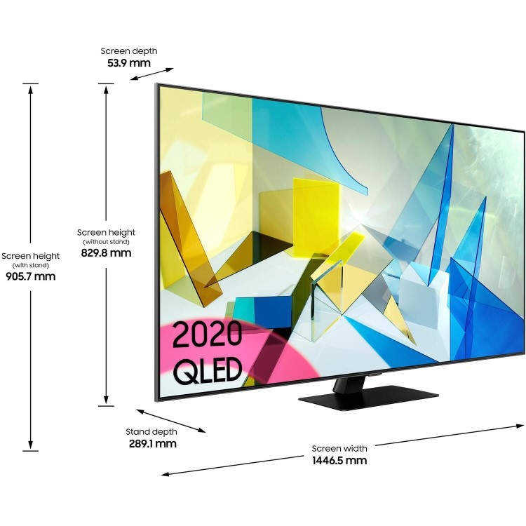 Samsung QE65Q80TATXXU 65" 4K Ultra HD HDR10+ Smart QLED TV with Bixby Alexa and Google Assistant